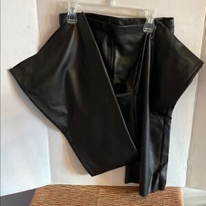 Chic Black Faux Leather Pants